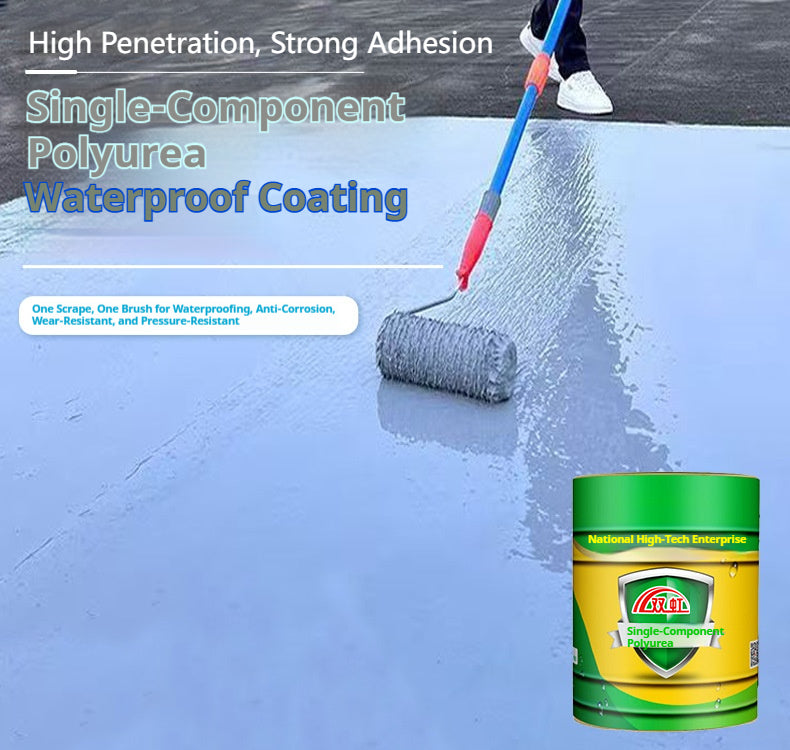 Single-Component Polyurea Waterproof Coating | High-Performance Waterproofing | Weather & Wear Resistant | Suitable for Roofs, Basements, Bridges, etc.
