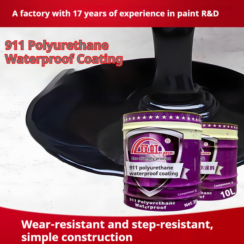 911 Polyurethane Waterproof Coating | High-Performance Waterproofing | Durable & Eco-Friendly | Ideal for Roofs, Basements, Bathrooms