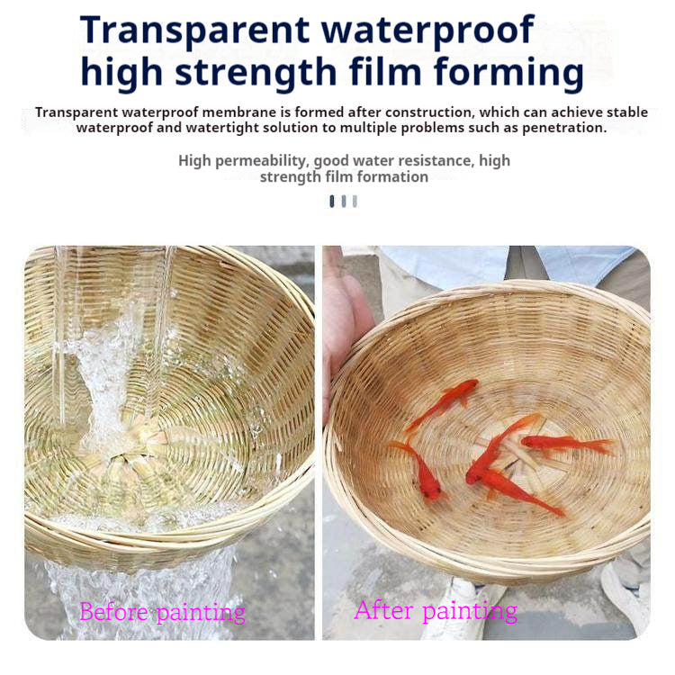Waterproofing transparent adhesive for external walls Film-forming coating without changing the color of the original decorative layer