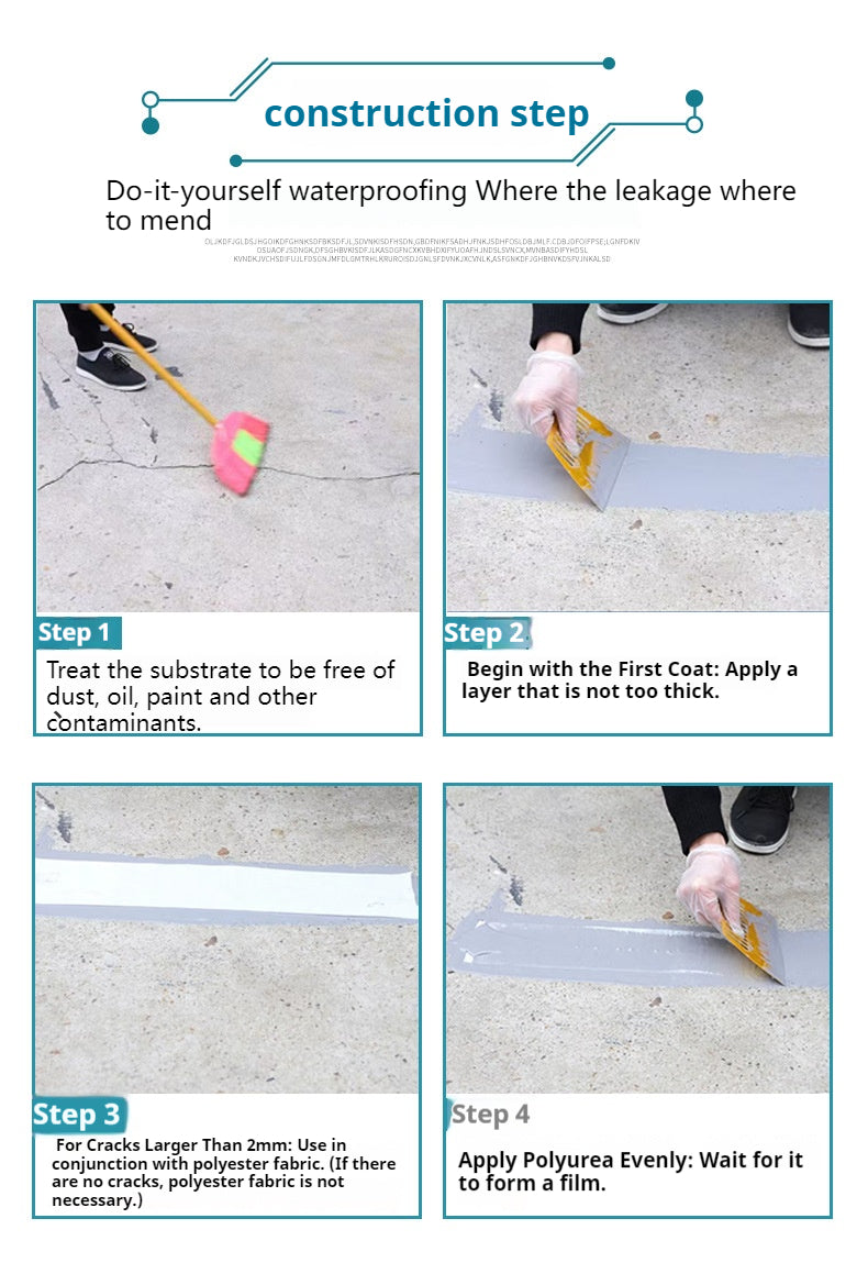 Single-Component Polyurea Waterproof Coating | High-Performance Waterproofing | Weather & Wear Resistant | Suitable for Roofs, Basements, Bridges, etc.