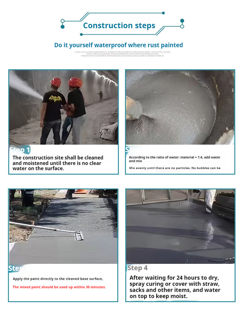 Cementitious Capillary Crystalline Waterproofing Coating | High-Performance Waterproofing | Self-Healing | Suitable for Basements, Tunnels, Swimming Pools, etc.