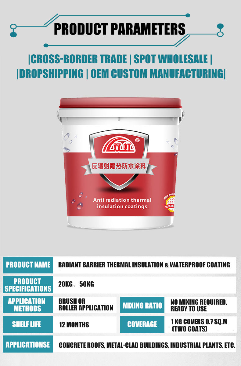 Anti-Radiation Heat Insulation Coating | High-Efficiency Thermal Barrier | UV Protection