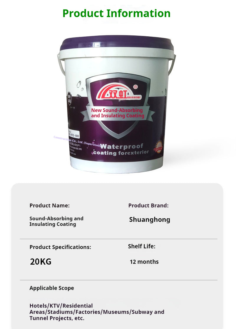 Soundproof Coating | Professional Acoustic & Noise Reduction Solution | High-Performance Sound Insulation Paint
