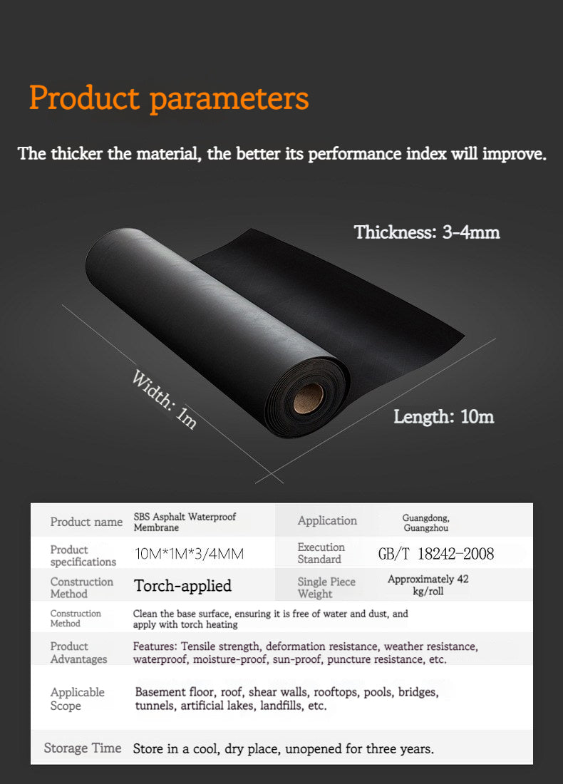 SBS Modified Bitumen Waterproof Membrane | High-Performance Waterproofing | Weather-Resistant & Durable